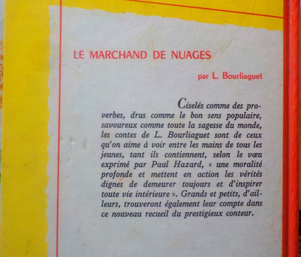 LE MARCHAND DE NUAGES de L. BOURLIAGUET Coll SPIRALE n&deg;342 Livres et BD