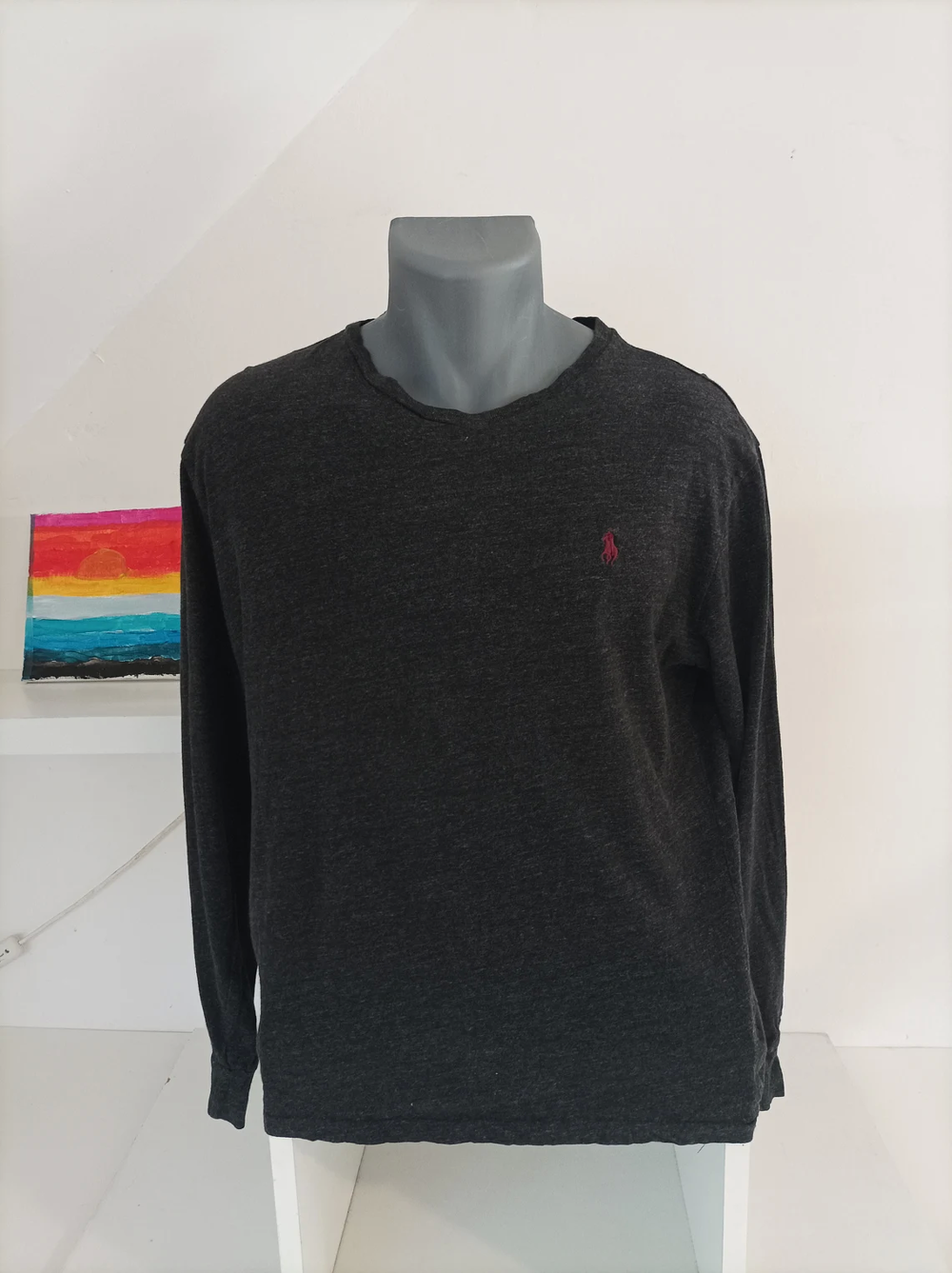 T Shirt manches longues Ralph Lauren gris anthracite Vêtements
