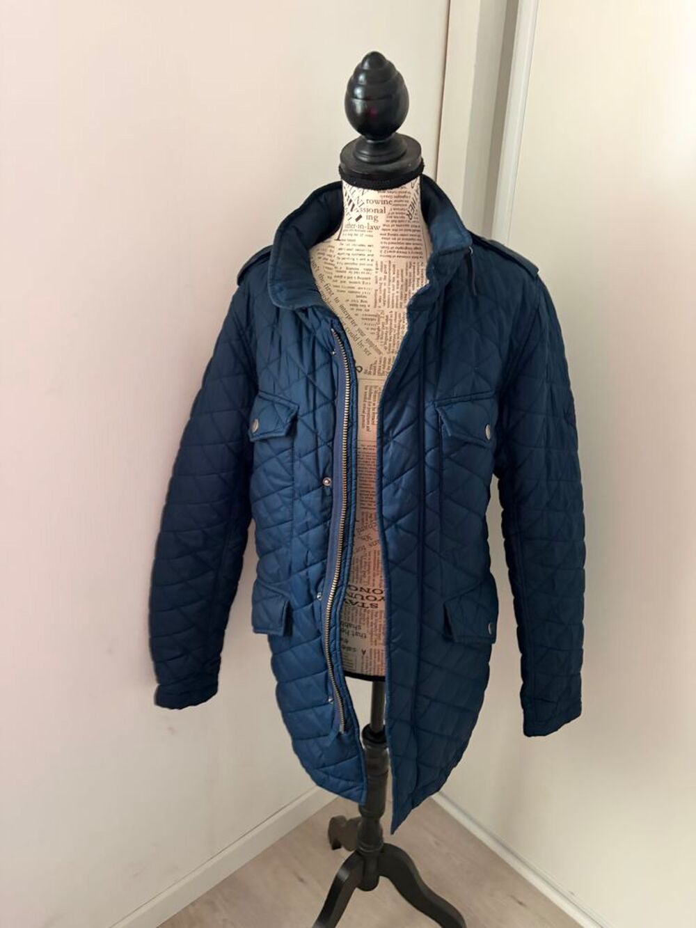 ? Veste Matelass&eacute;e GANT Quilted 4 Pocket ? Bleu Marine Vêtements