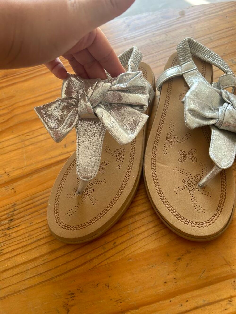 claquette argenter Chaussures