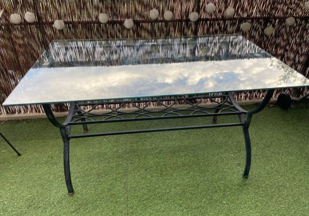 table en verre ext&eacute;rieur Meubles