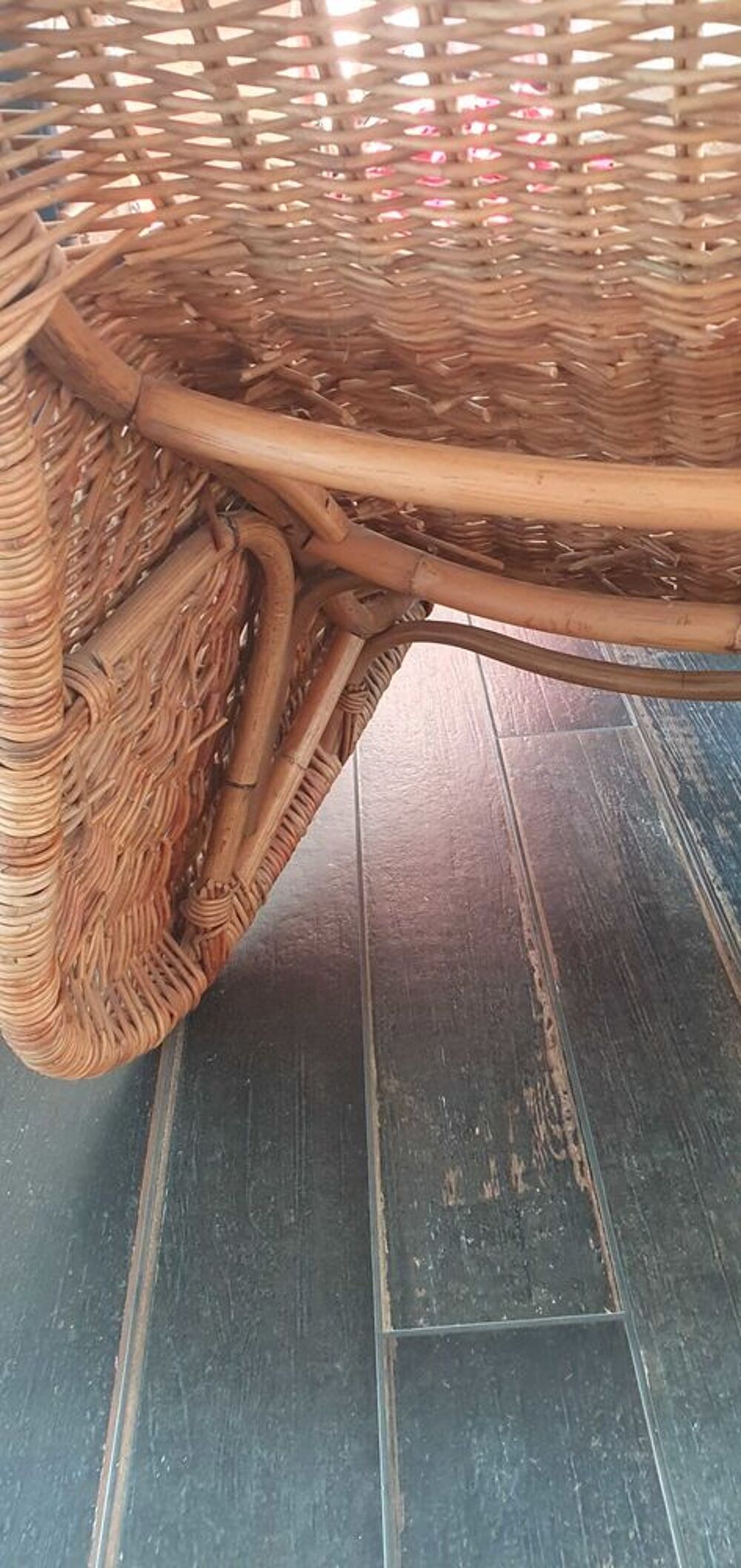 Chaise Longue Karlskrona Vintage en Osier par Carl &Ouml;jerstam Designer Su&eacute;dois Meubles