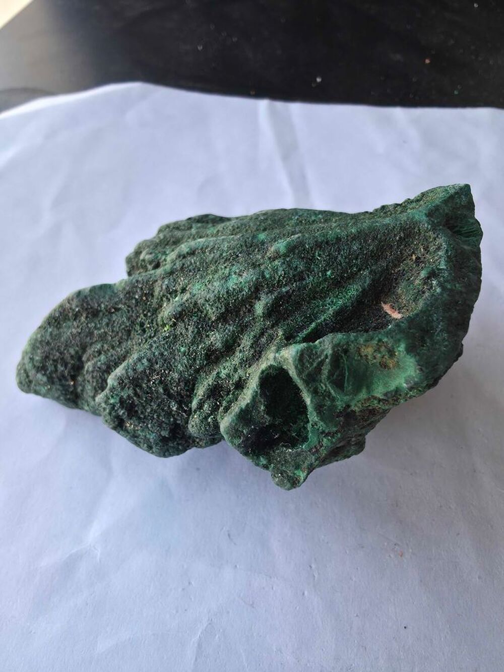 Min&eacute;ral Brut : Malachite Cristallis&eacute;e du Congo-206g 
