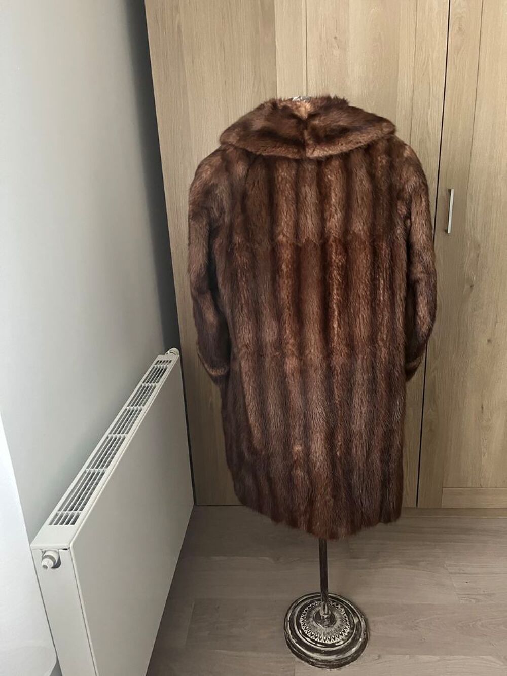 Manteau en Fourrure Marron &Eacute;l&eacute;gant Vêtements