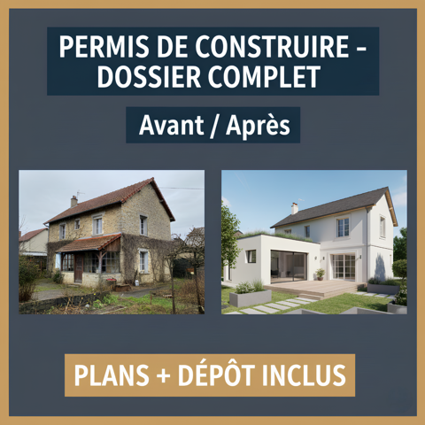 Dossier int&eacute;gral permis de construire/ d&eacute;claration pr&eacute;alable 0 77000 Melun