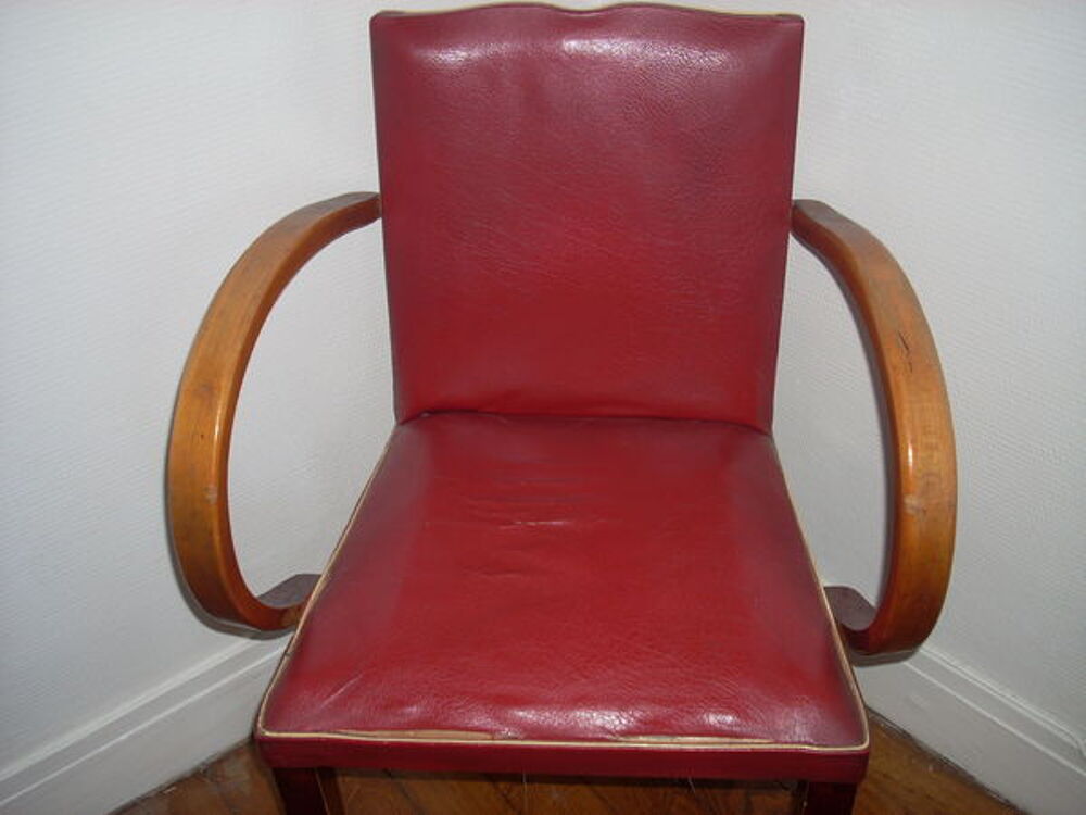 4. FAUTEUIL CUIR ANCIEN 200€ les 4 Meubles