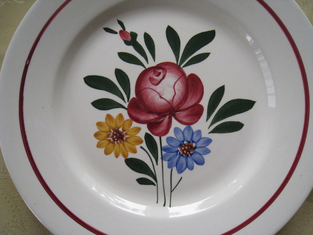 Lot assiettes Chatenois Sarreguemines 1955 Décoration