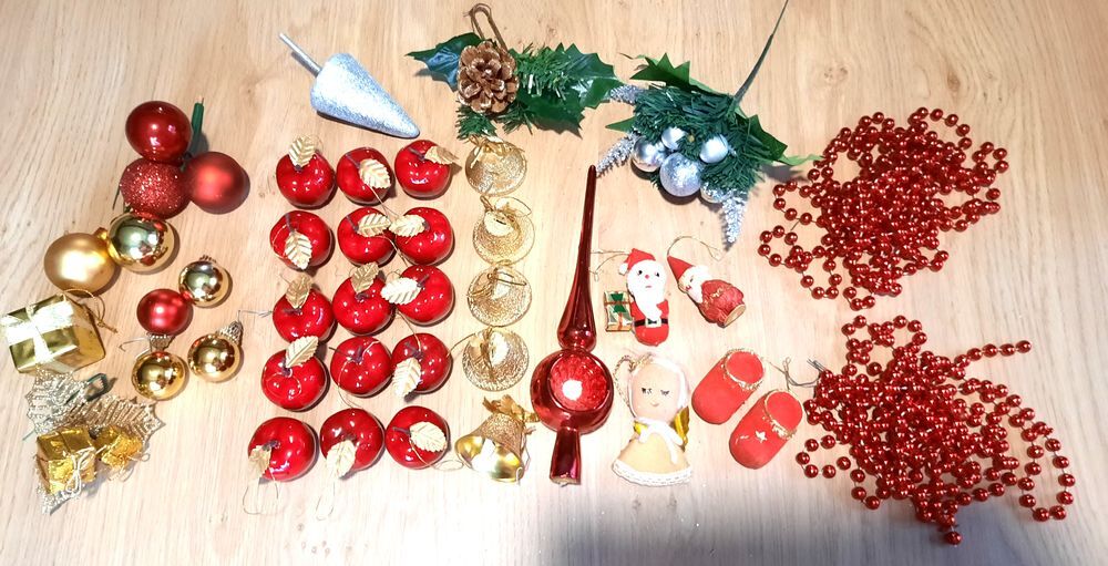 Lot de 40 d&eacute;coration sapin de noel vintage - d&eacute;co noel Décoration