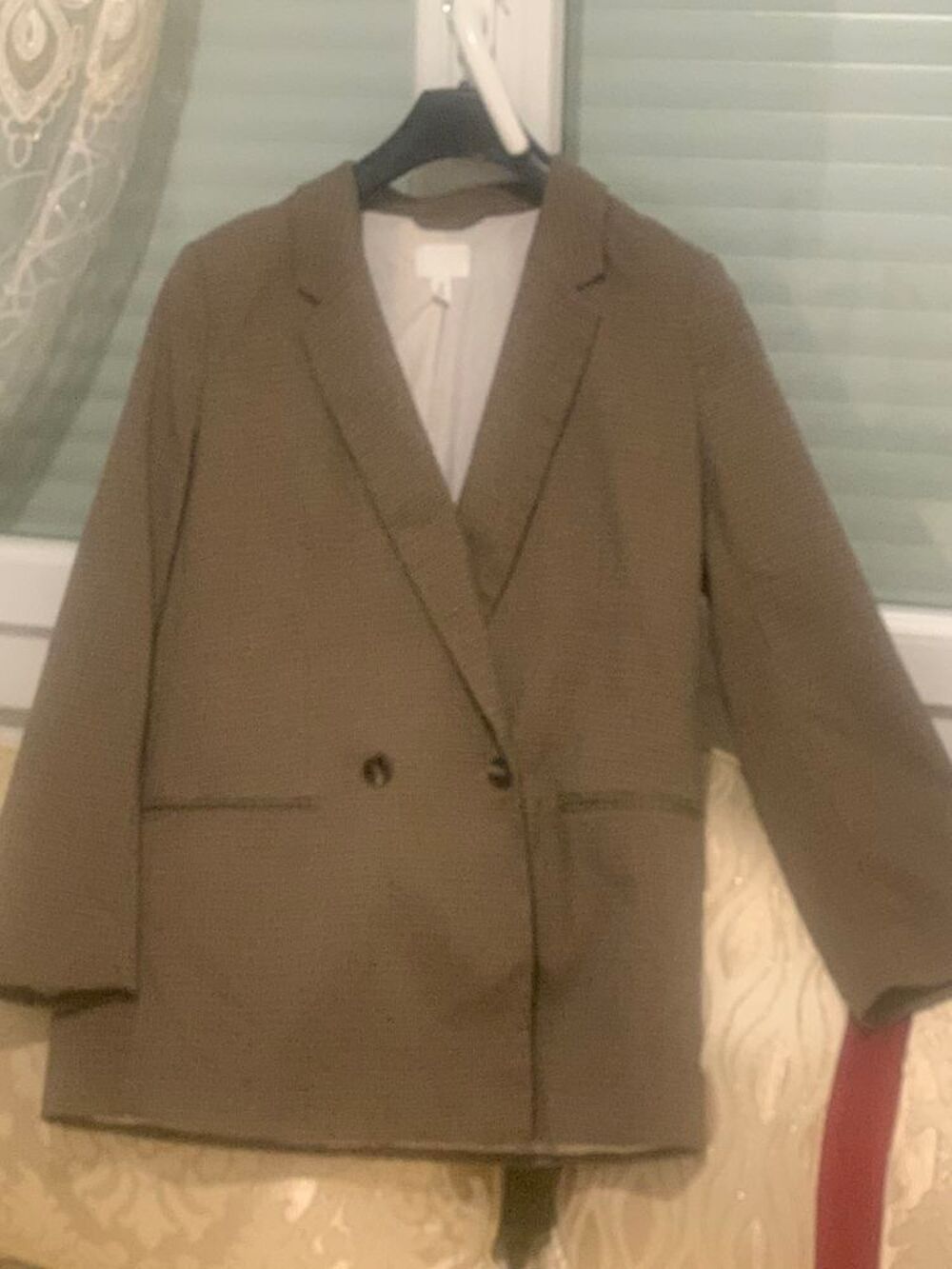 Blazer H&amp;M &agrave; carreaux Marron Occasion taille Taille S Tr&egrave;s bon &eacute;tat g&eacute;n&eacute;ral Vêtements