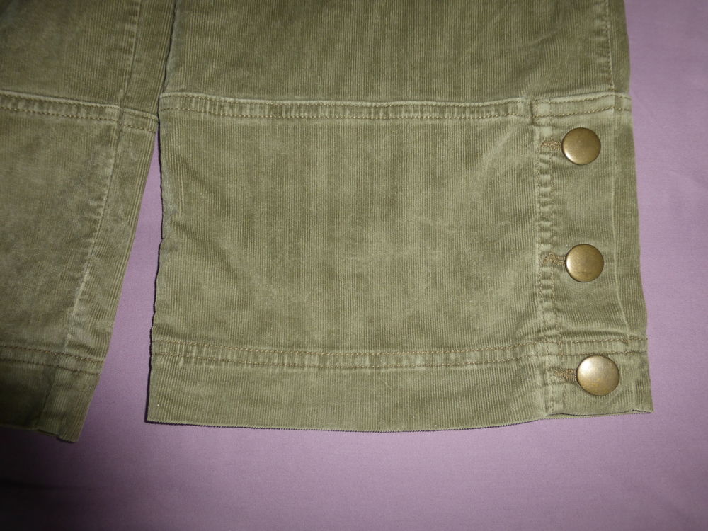 PANTALON cotel&eacute; vert - T40 - Vêtements