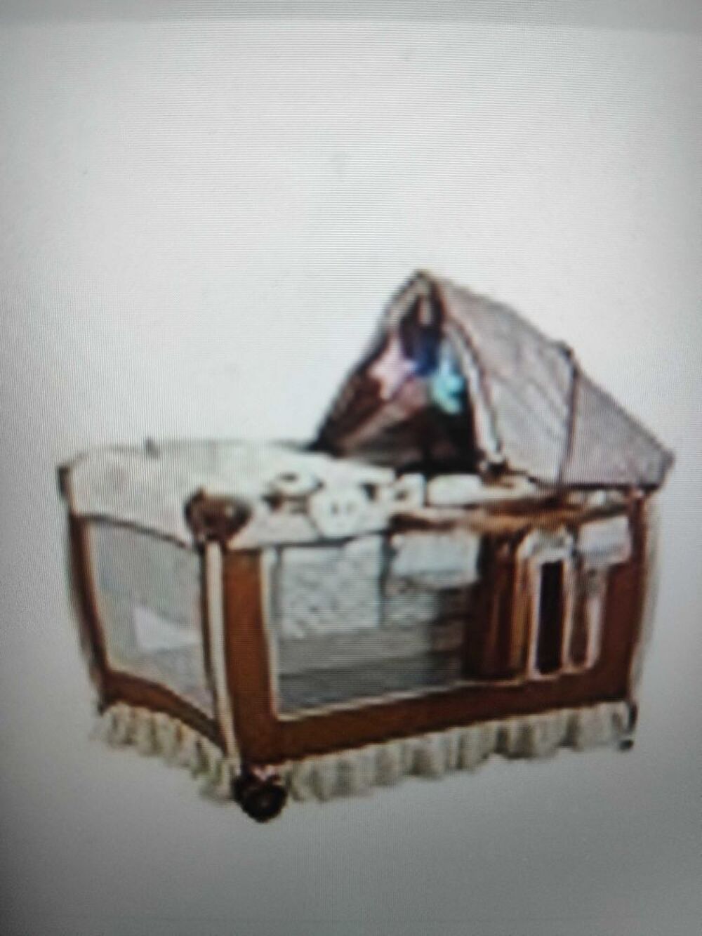 Lit parapluie avec vrai matelas Puériculture