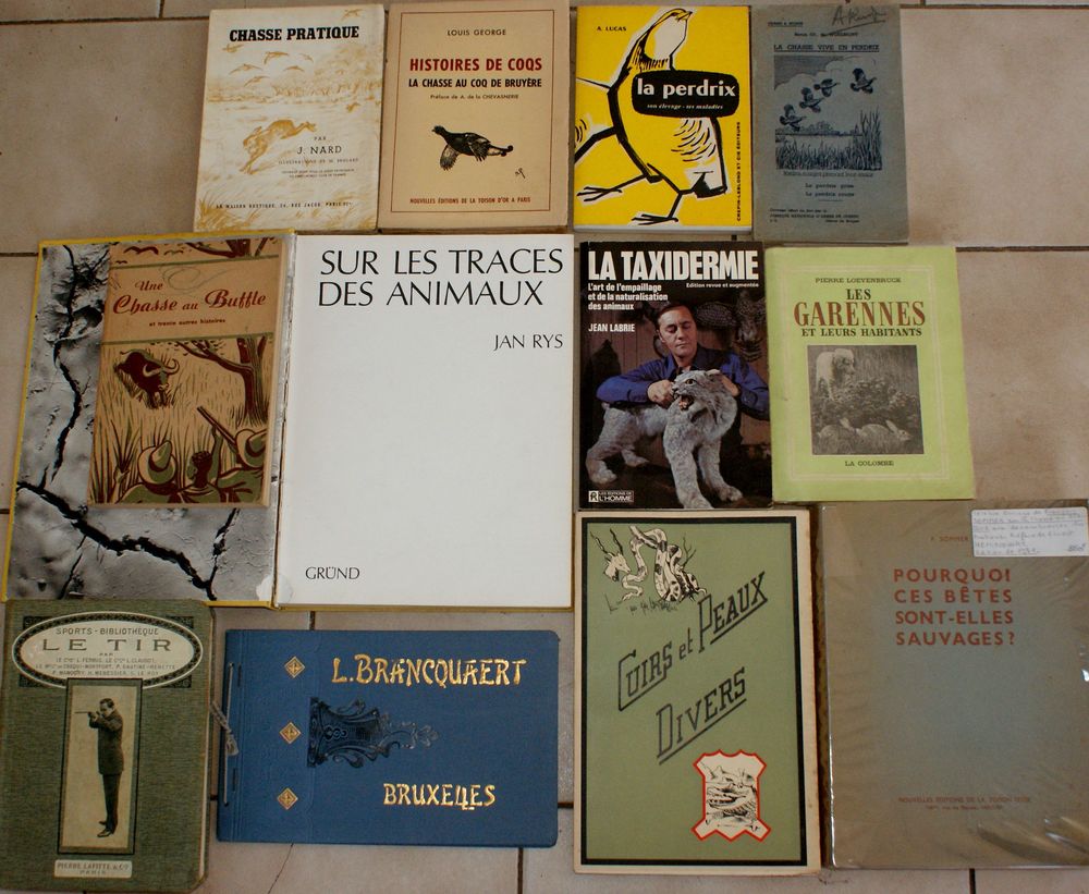 12 livres chasse armes taxidermie Livres et BD