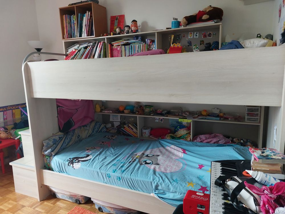 BIBLIOBED Un 2 en 1: lit et biblioth&egrave;que Meubles