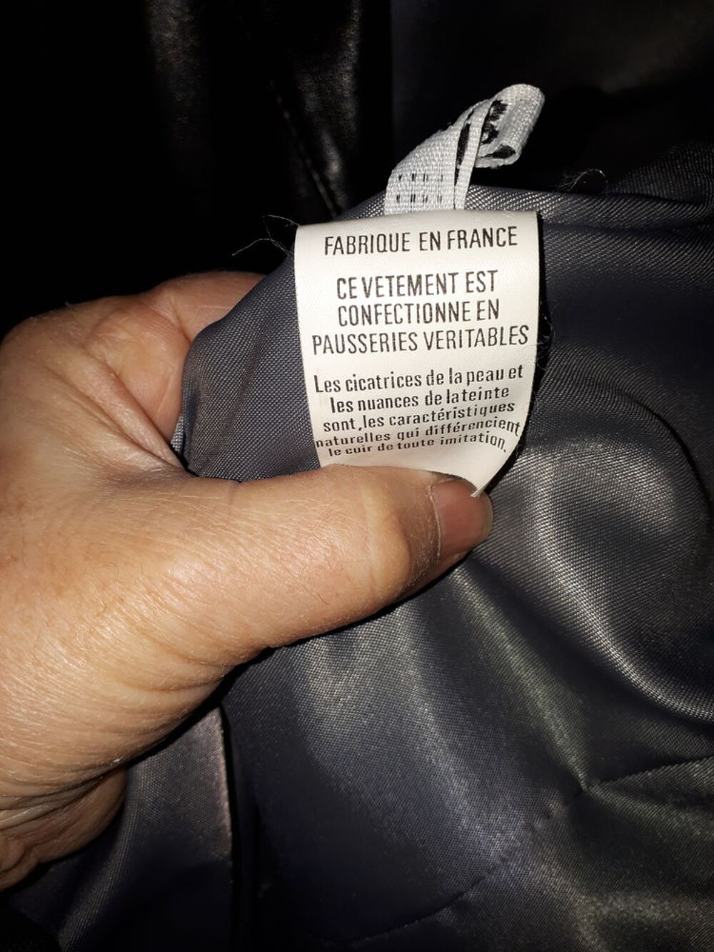 Veste Femme en cuir noir Vêtements