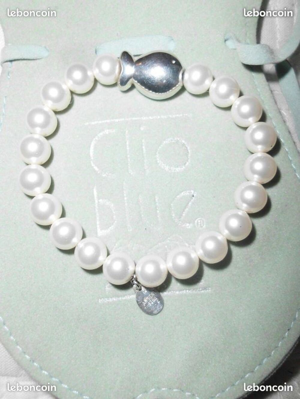 CLIO BLUE Bracelet perles &amp; argent NEUF Bijoux et montres