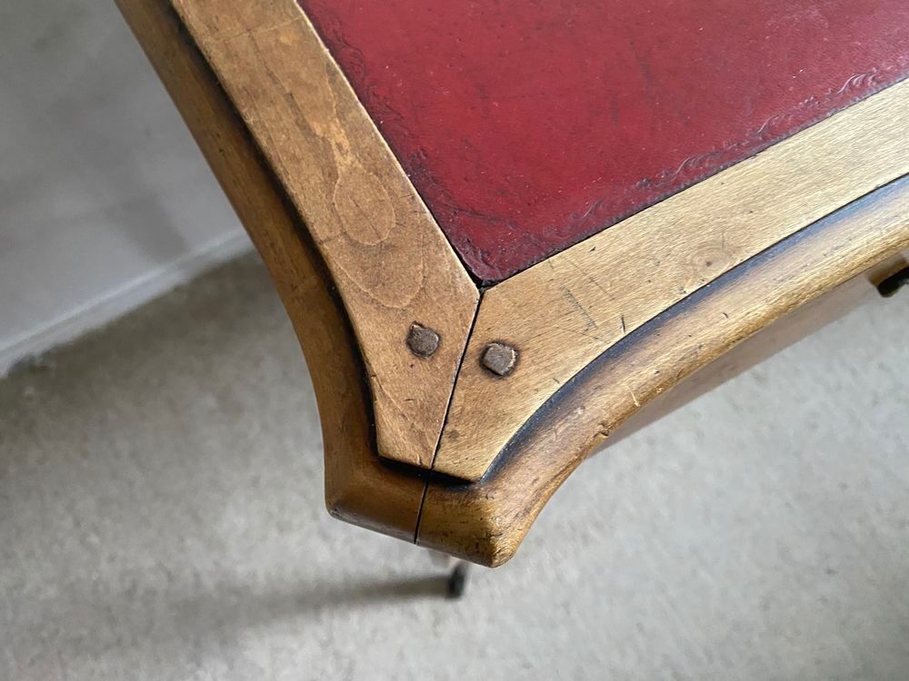 Bureau bois et cuir ancien style Louis XV Meubles