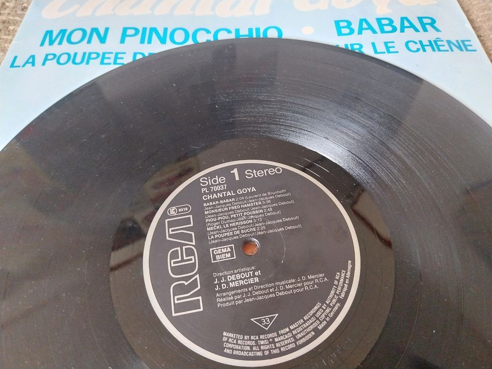 Chantal Goya Babar Disque Vinyl 33T Chanson Enfant RCA 1983 CD et vinyles