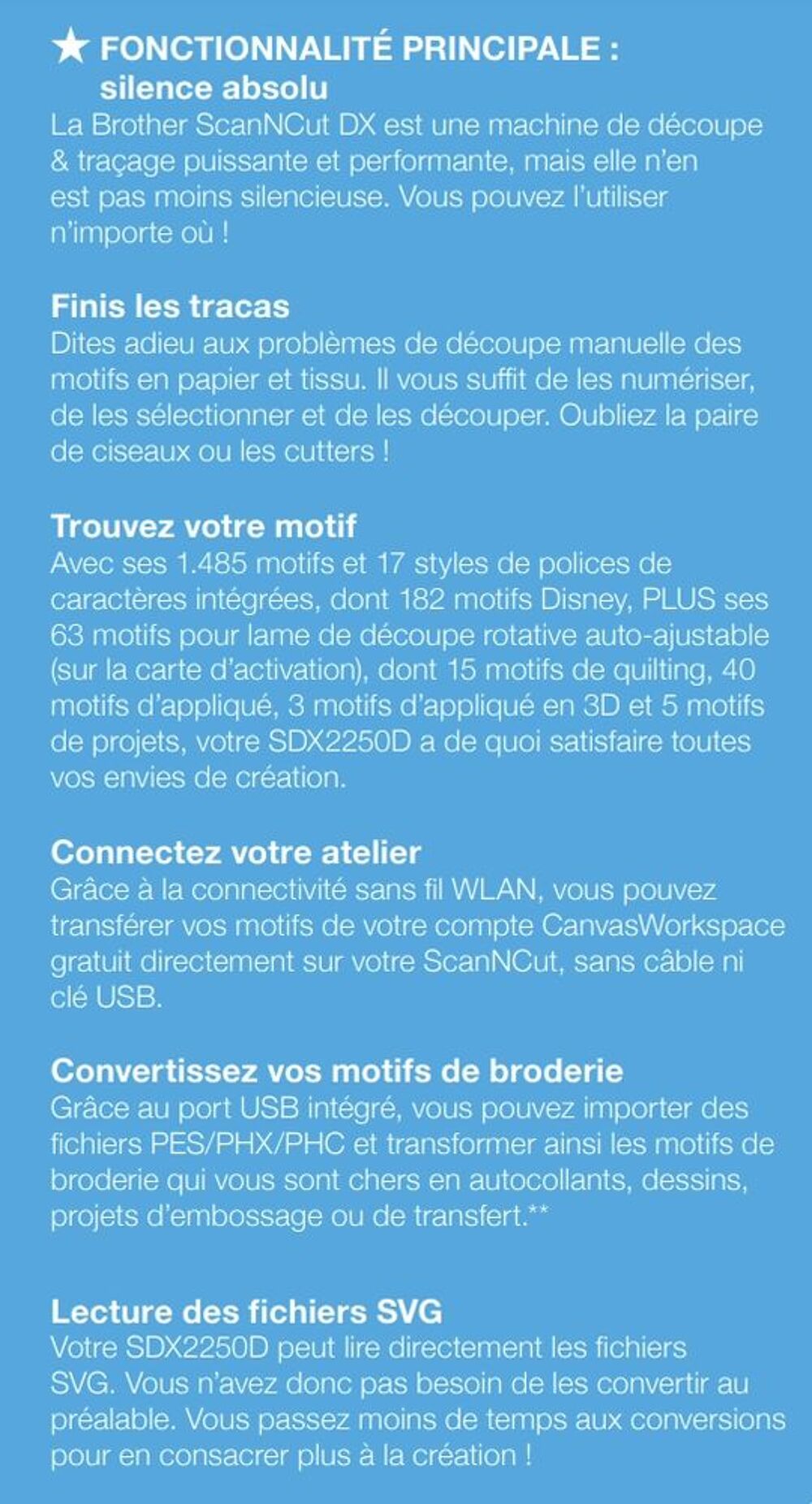 Machine de d&eacute;coupe et tra&ccedil;age BROTHER SDX2250D Disney *ScanN Matériel informatique