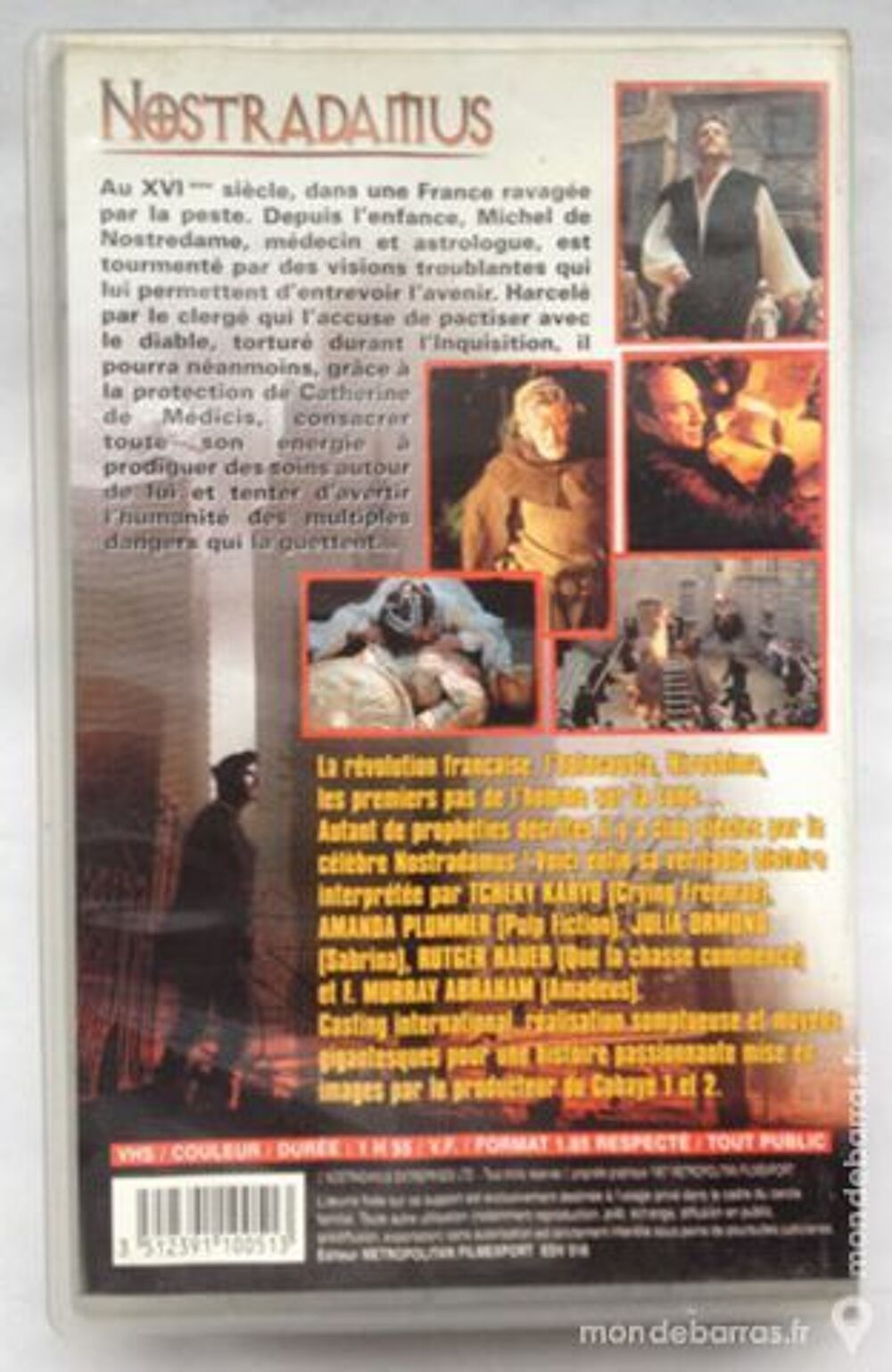 cassette vid&eacute;o Nostradamus DVD et blu-ray