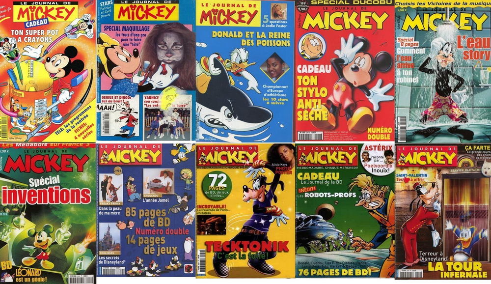 Revue Le Journal De Mickey 2098,2132,2199,2567S,2594S,2603,2 Livres et BD