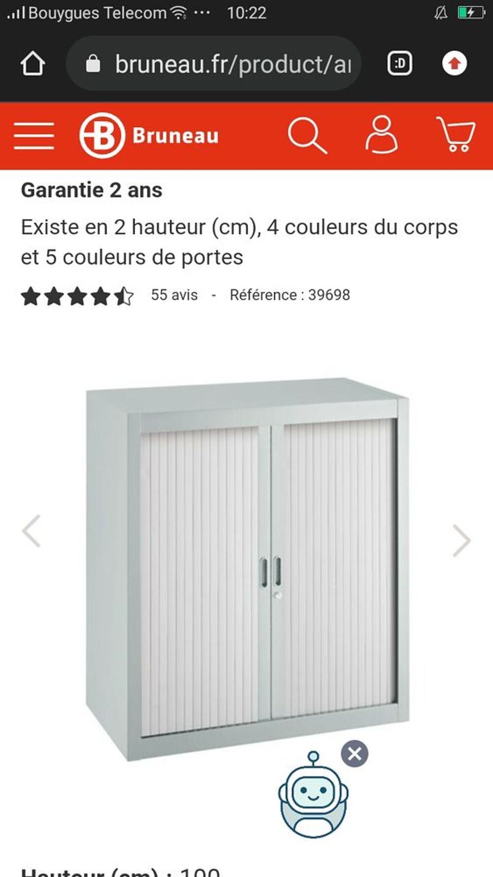 Optimisez le classement de vos documents en choisissant l?armoire basse &agrave; rideaux Budget. Compact, ce mod&egrave;le s?installe facilement dans votre bureau encombrer. Pratique, ce meuble de rangement est &eacute;quip&eacute; de tablettes m&eacute;talliques r&eacute;glables tous les 4,5 cm, Meubles