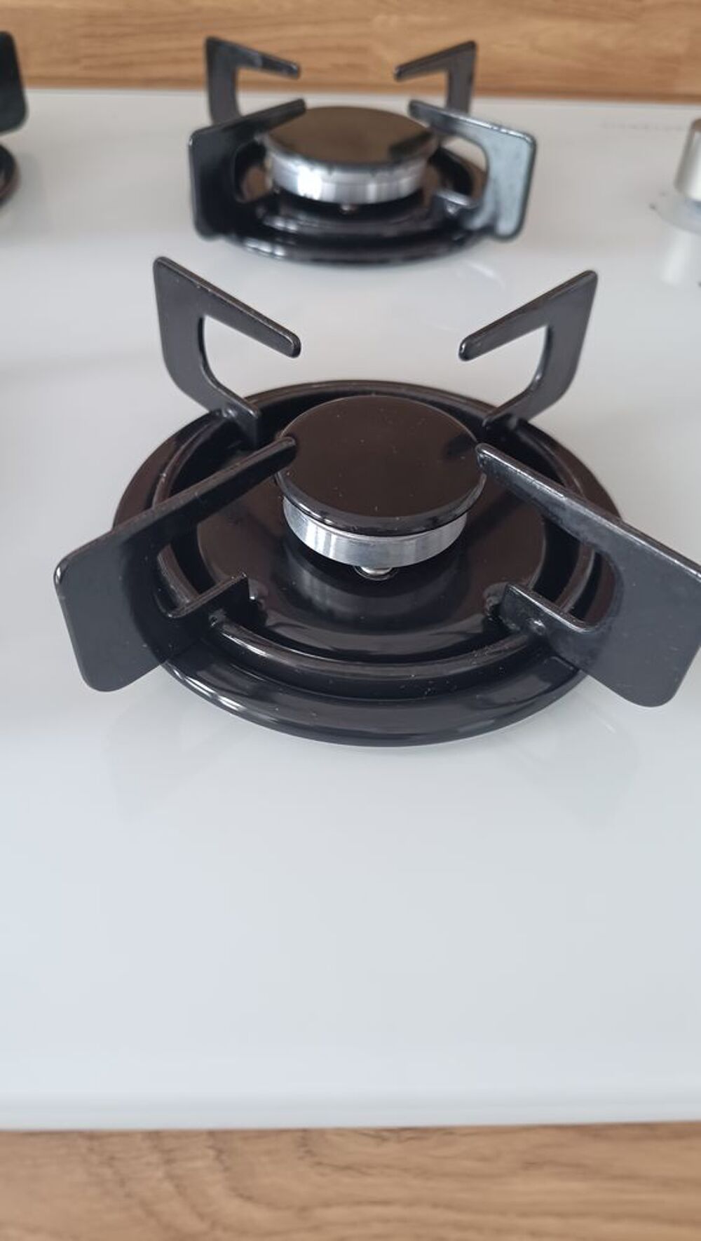 Table de cuisson gaz en verre blanc Electroménager