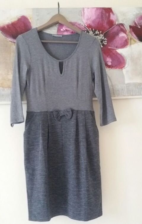 robe Mode grise imprim� pois pied poule T 38 - 40  8 Domart-en-Ponthieu (80)