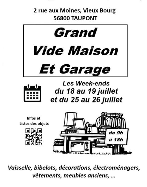 Grand Vide Maison Garage Taupont (56)