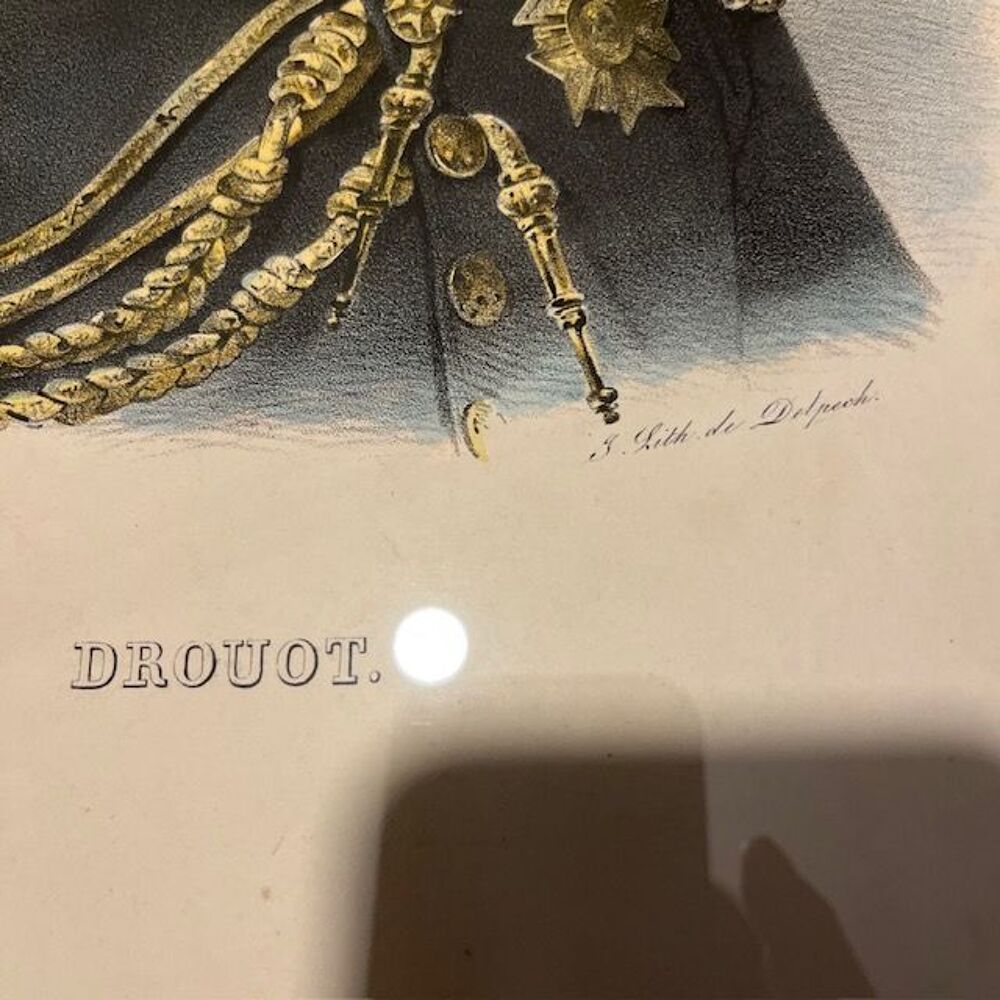Portrait g&eacute;n&eacute;ral d'Empire Napol&eacute;on DROUOT GRAVURE r&eacute;hauss&eacute;e 