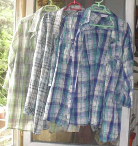 Lot de 3 chemises d'�t� imprim�es T52/54
Canda de C&A.
35 Montreuil (93)