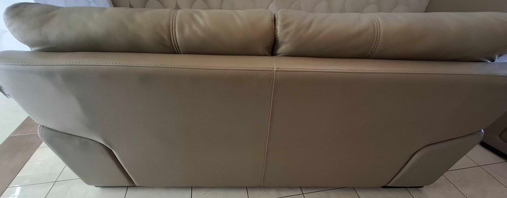 Ensemble 2 canap&eacute;s en cuir - 3 places + 2 places - Grand format Meubles