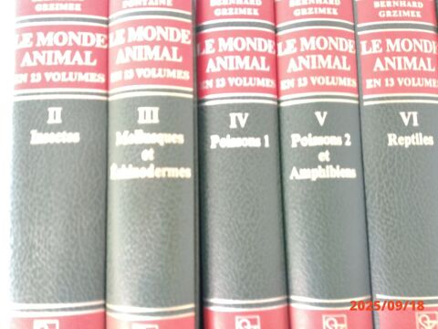 un lot de 13 volumes de la Collection LE MONDE ANIMAL Ozenay (71)