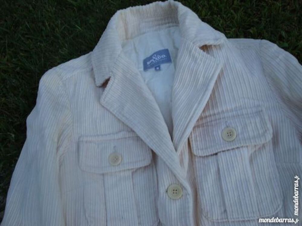 Manteau blanc en velours Vêtements
