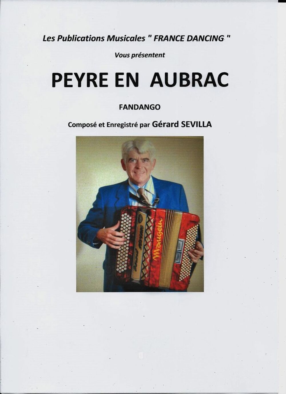 ACCORDEON: PEYRE EN AUBRAC Instruments de musique