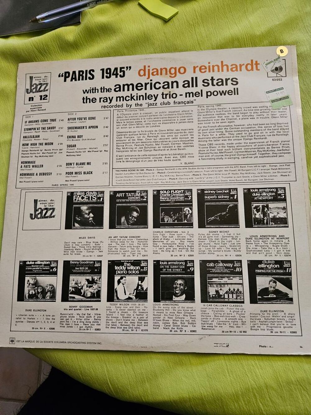 Django Reinhardt With The Glenn Miller's All Stars, The Ray CD et vinyles