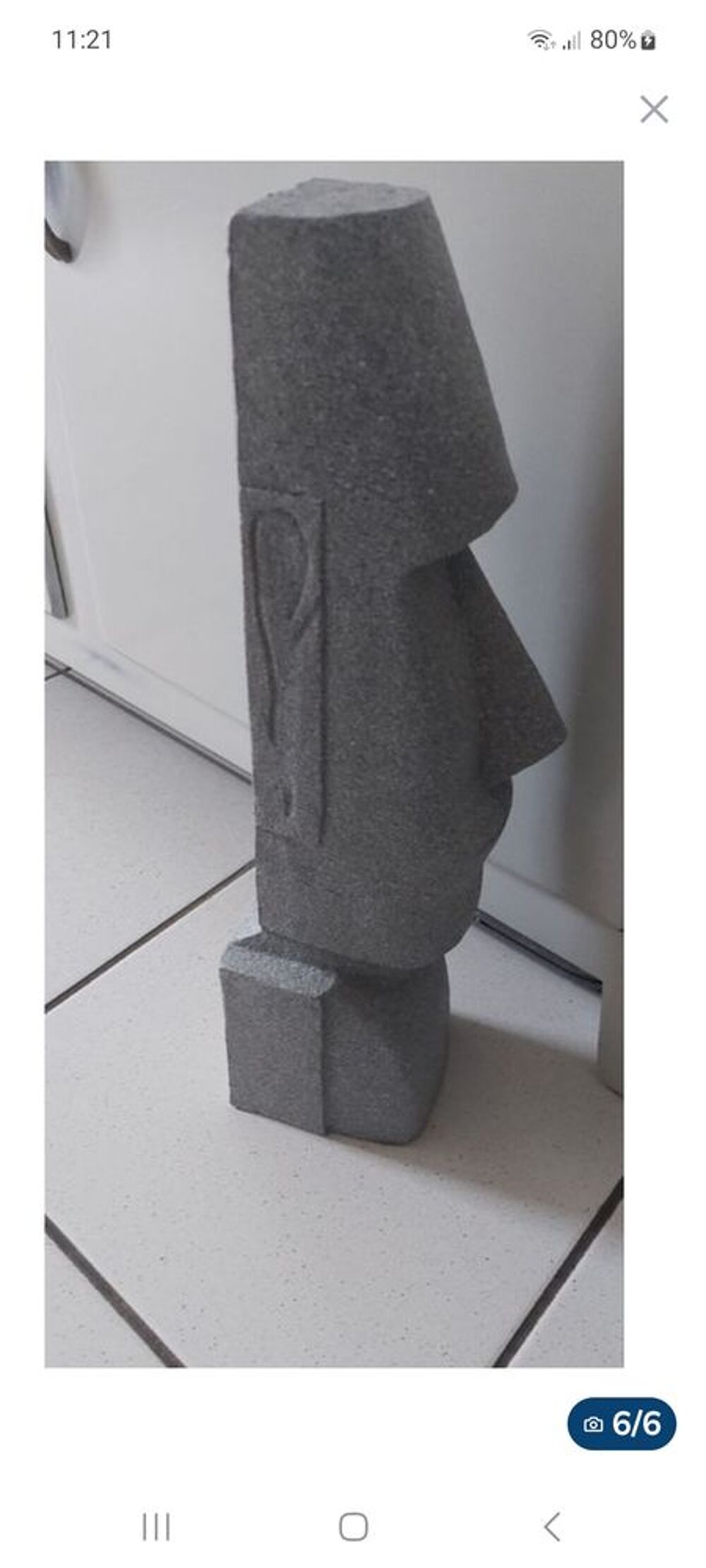 Statue moai r&eacute;sine hauteur
50 cm Décoration