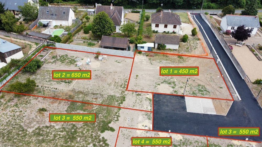 Vente Terrain Terrains à bâtir de 459 m² à 650 m² Pont-de-ruan