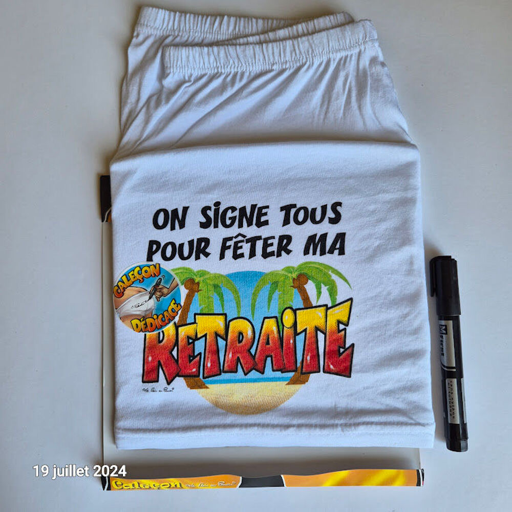 Cale&ccedil;on pour un d&eacute;part &agrave; la retraite et son feutre pour tout Vêtements