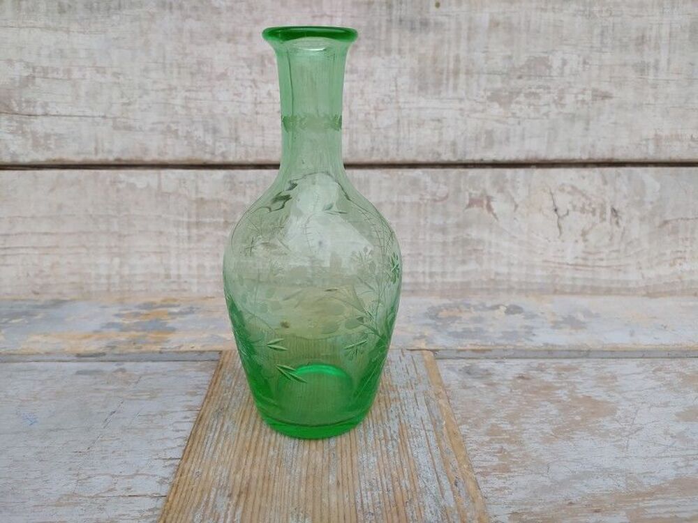 Carafe Verre Ouraline ou Cristal D&eacute;cor V&eacute;g&eacute;tal Grav&eacute; Décoration