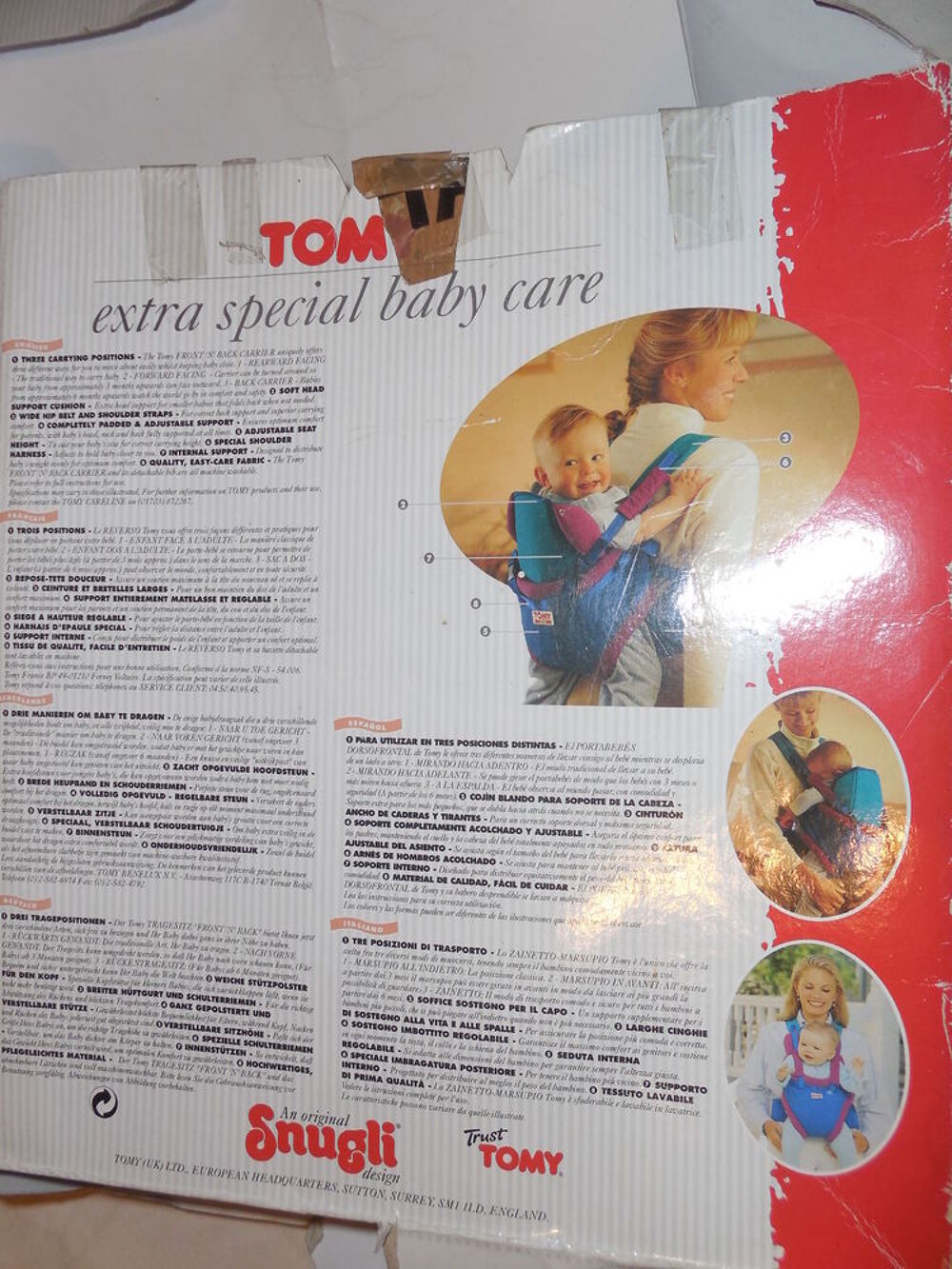 Porte bébé dorsal tomy hotsell
