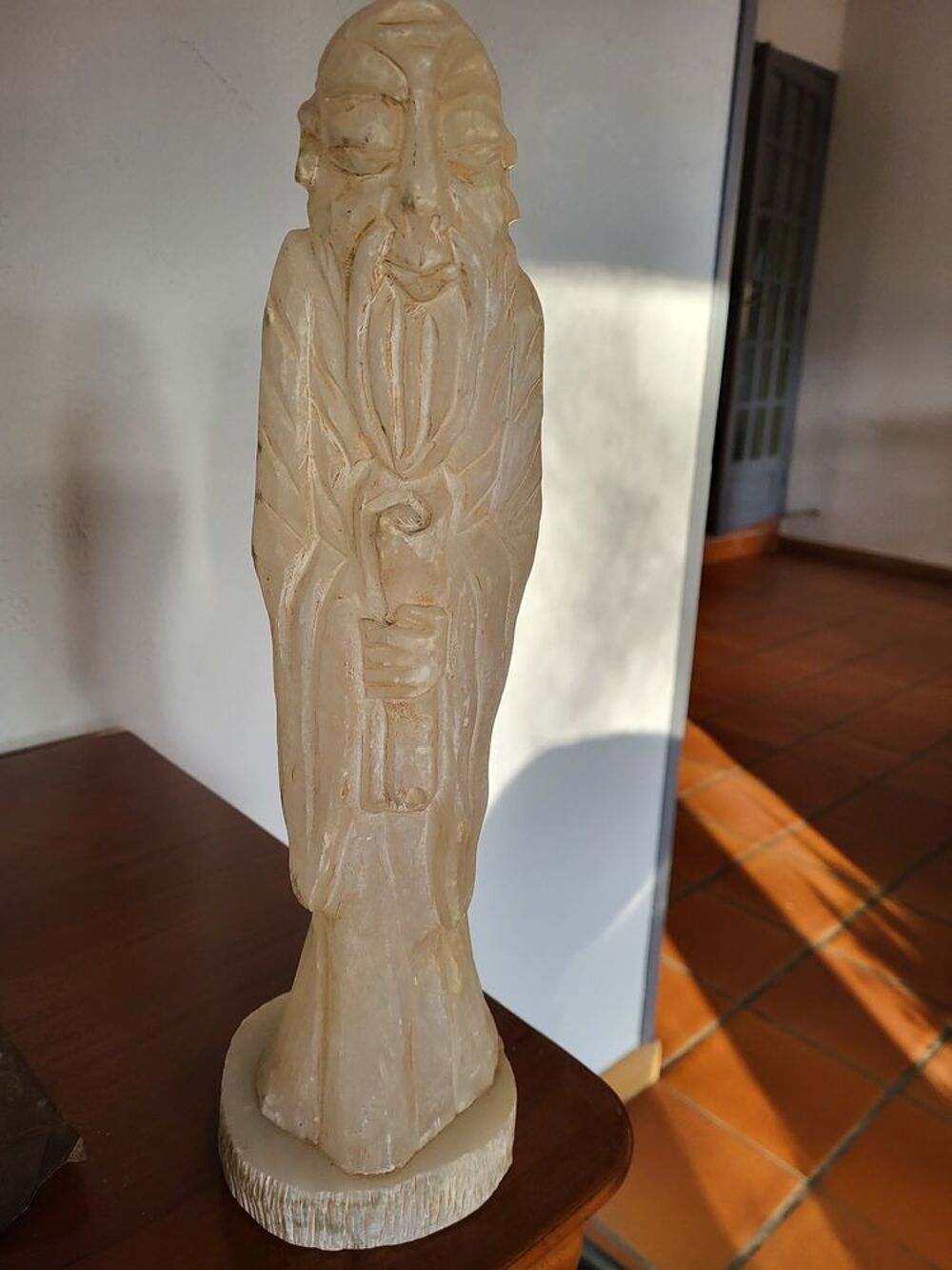 STATUE LAMPE CHINOISE VINTAGE ALBATRE Décoration
