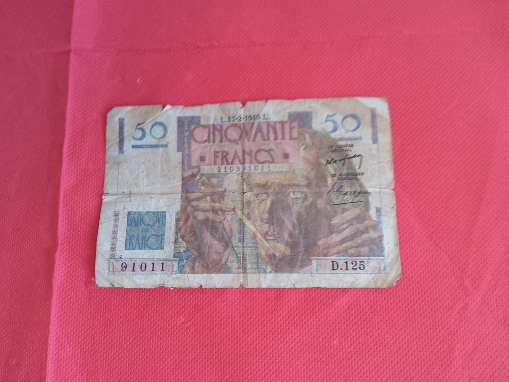 BBILLET 50 FRANS Banque de FRANCE 1949 Billetterie