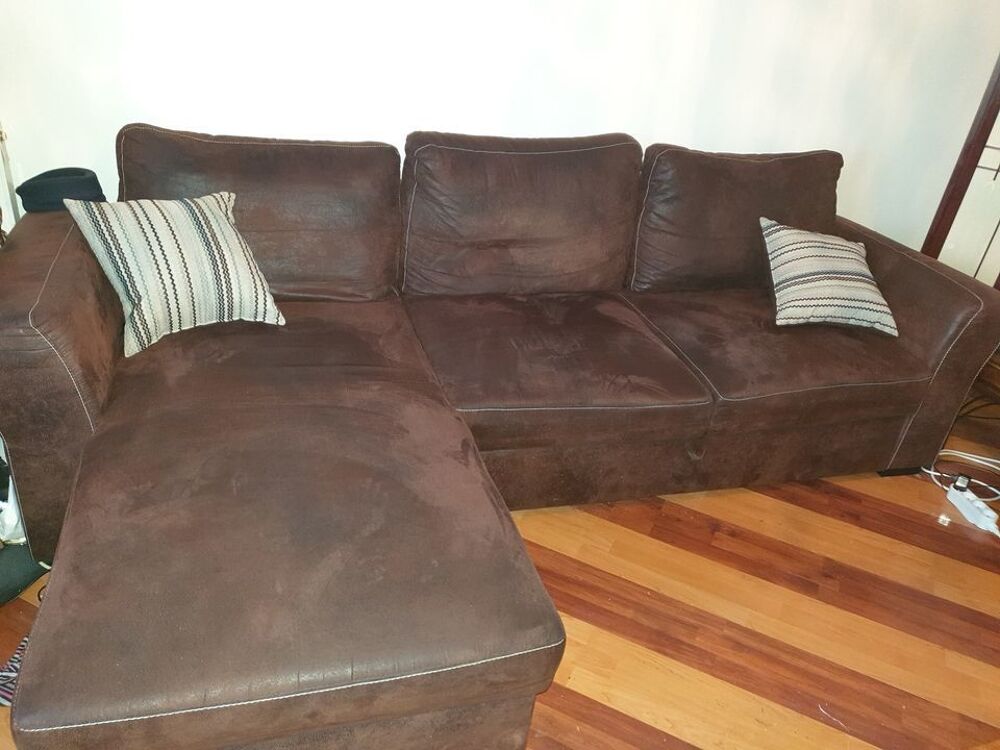 Canap&eacute; convertible m&eacute;ridienne r&eacute;versible CASABLANCA tissu Go Meubles