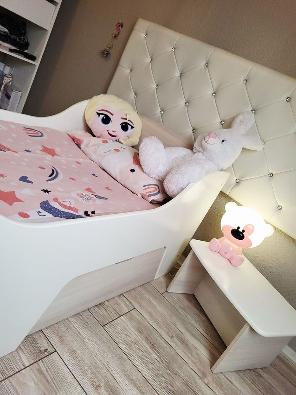 Lit enfant 70x140 cm avec chevet + tiroir Mobilier enfants