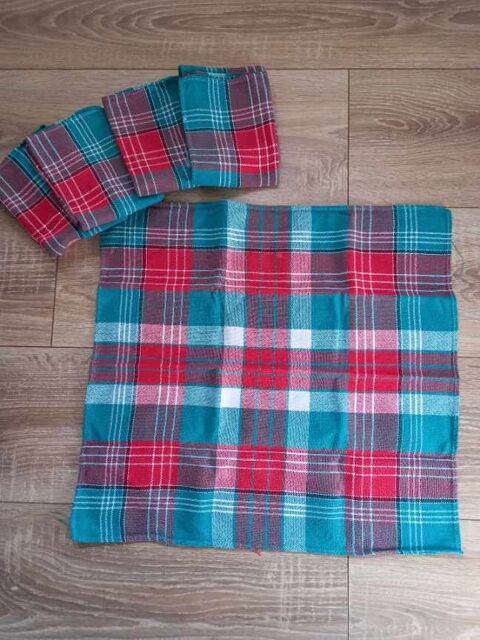 Lot de 5 serviettes de table �cossaises 15 Villiers (86)