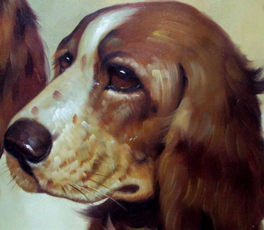 Super grande peinture animaux chiens Dcoration