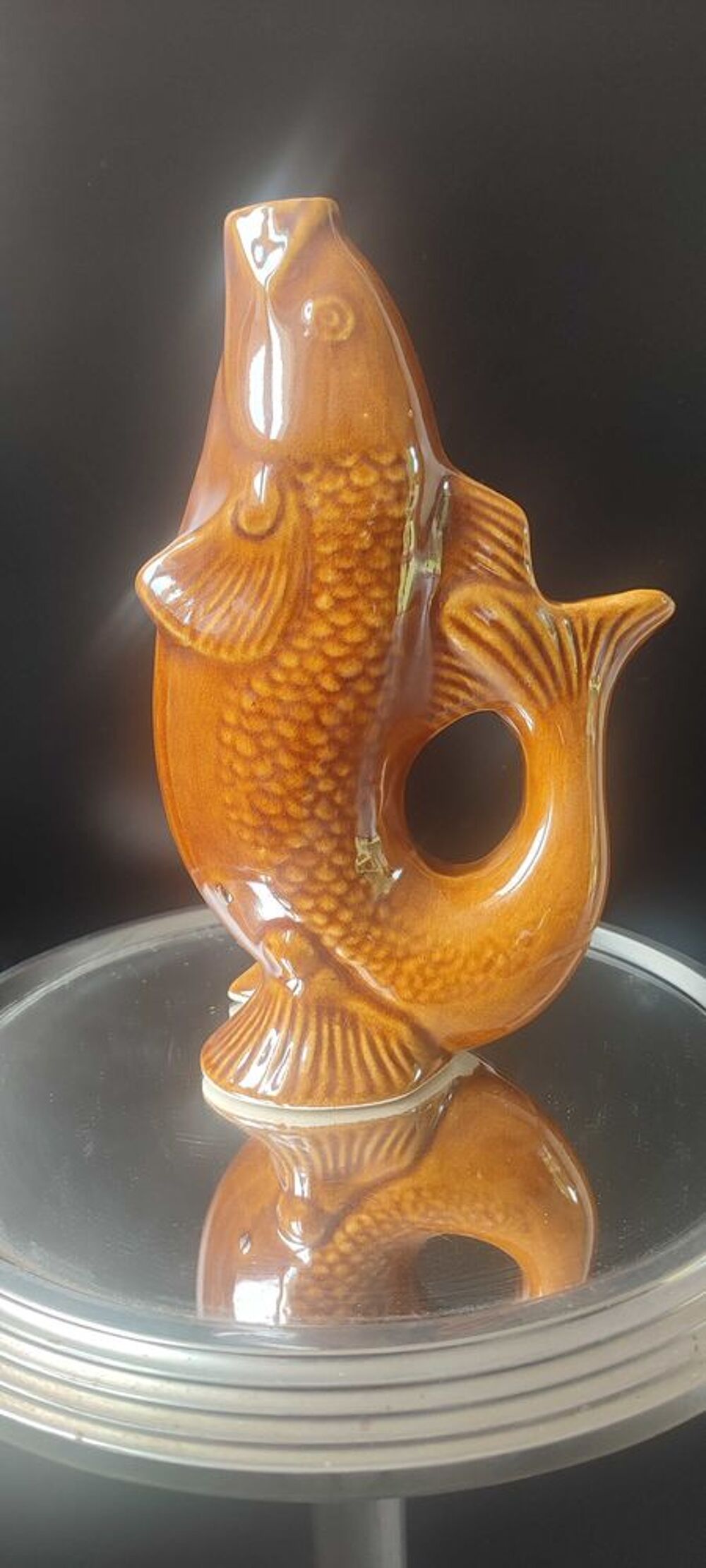Service "Poisson" C&eacute;ramique Ambr&eacute;e Vintage &eacute;poque URSS 