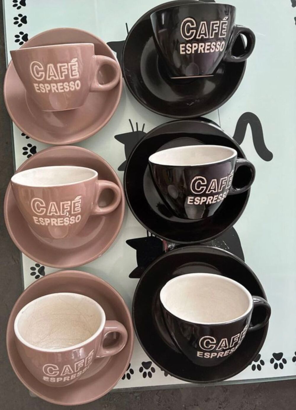 tasse &agrave; caf&eacute; avec sous tasses Electroménager