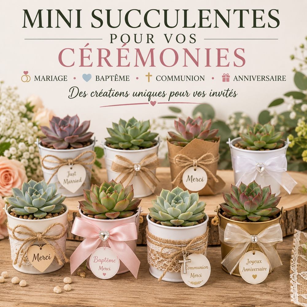 Mini plantes succulentes disponibles par lots : 10, 20, 50.. Jardin