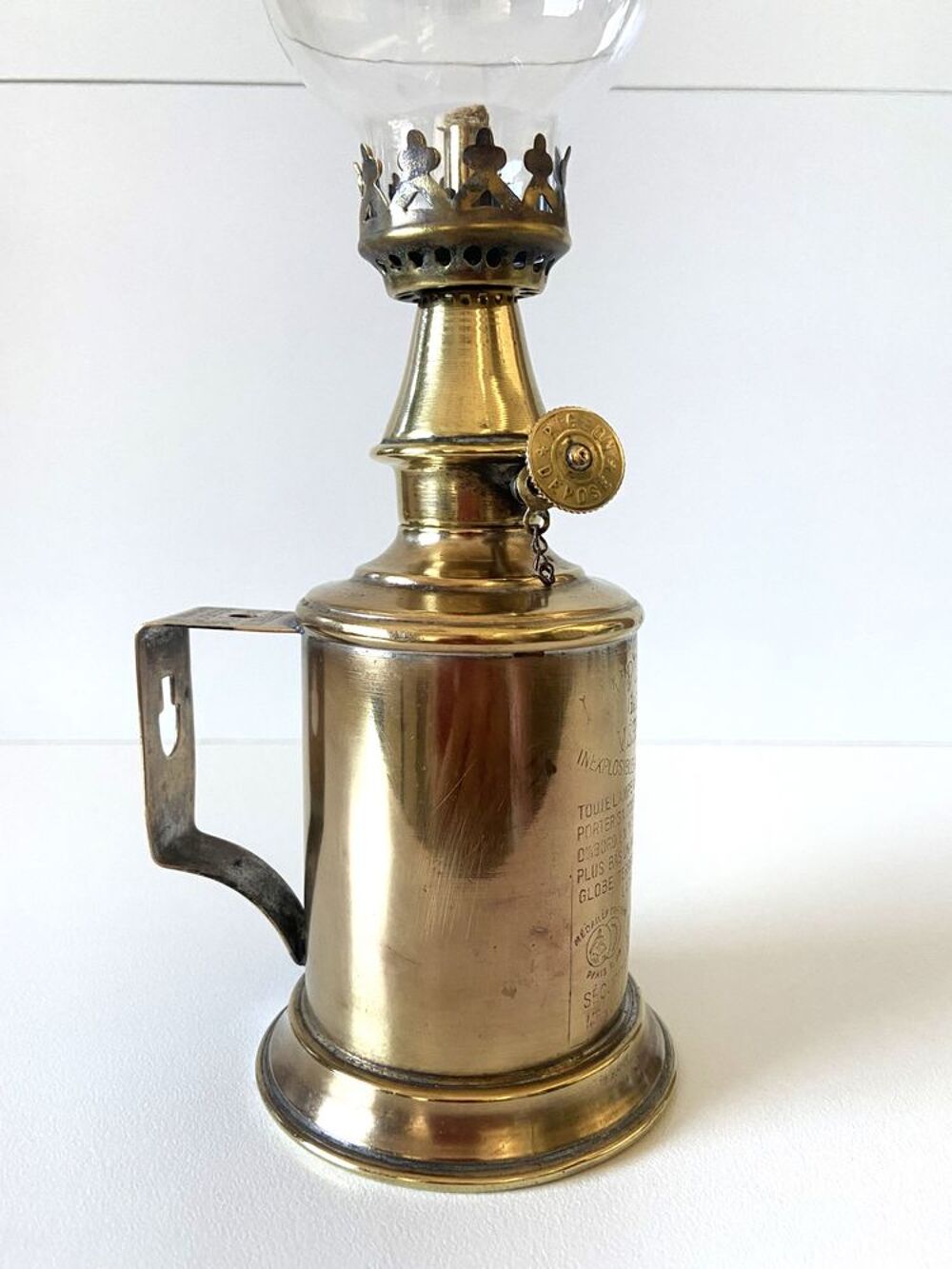 Ancienne Lampe Olympe &agrave; Essence "Pigeon" Art Nouveau 1885 